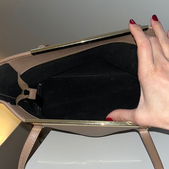TED BAKER LONDON PINK “ANGELIN LEATHER SHOPPER TOTE” - Picture 5 of 6